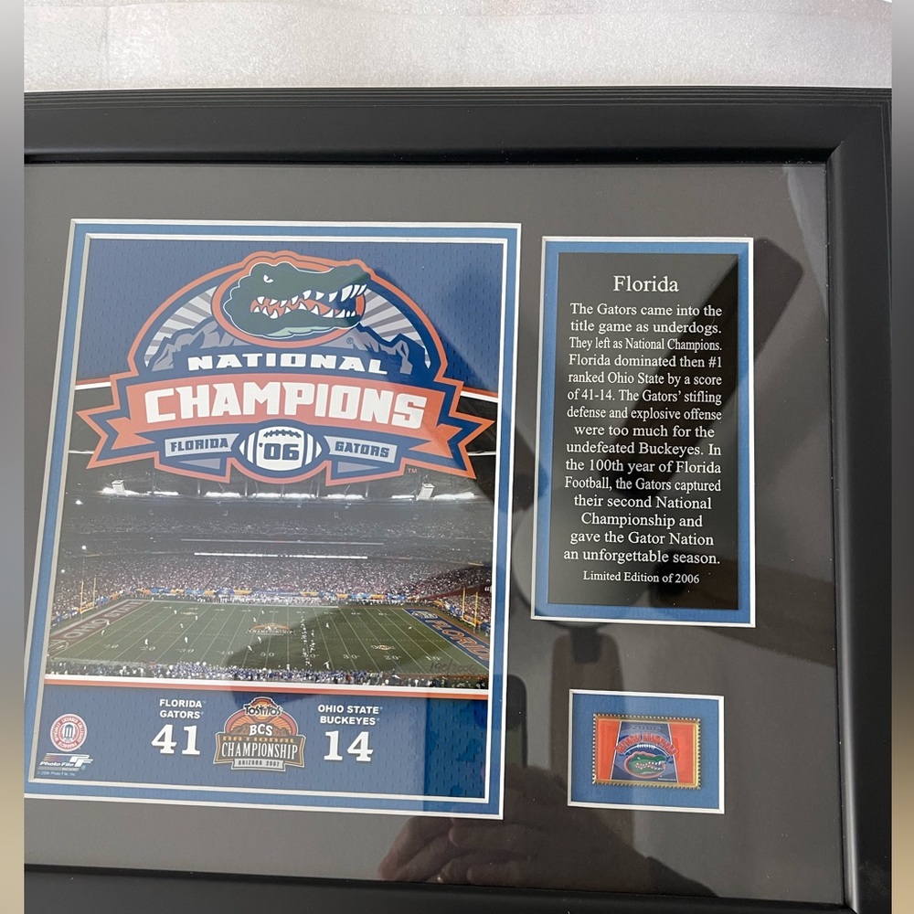 Florida Gators National Champions Framed Print VS Ohio